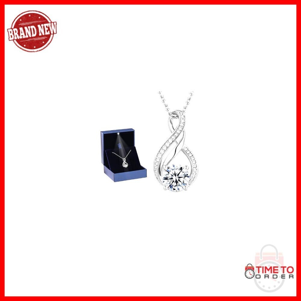 2 Carat Moissanite Sterling Silver Pendant Necklace with Extender